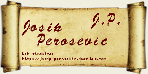 Josip Perošević vizit kartica